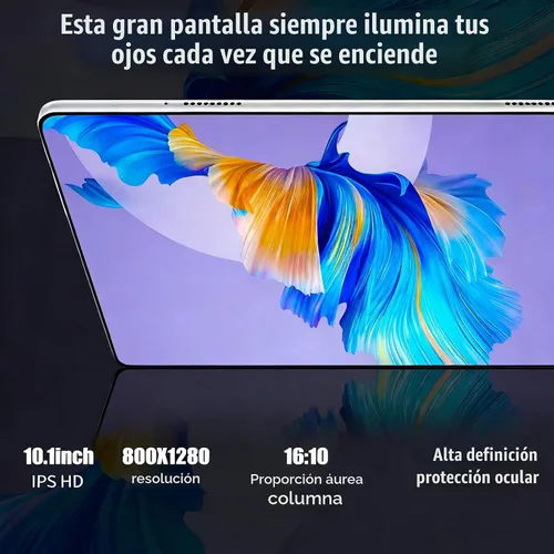 Vista 8 de Tablet de 10.1 pulgadas, tableta Android 12 con procesador Octa-Core, 20 GB de RAM 128 GB ROM, pantalla IPS HD de 1280 x 800, cámara dual de 5 MP+8
