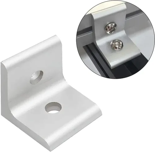Vista 4 de 10Sets 10 Series Conector de extrusión 1010 Perfil de extrusión de aluminio Soportes de esquina con 10 piezas 1010 Serie 1 Aluminio extruido