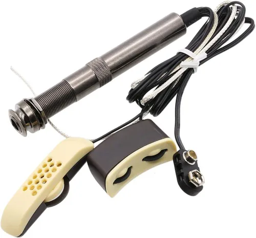 Vista 4 de Rocket A-201, micrófono profesional Piezo, ecualizador de guitarra, amplificador profesional. afinador con control de tono y volumen, with microphone