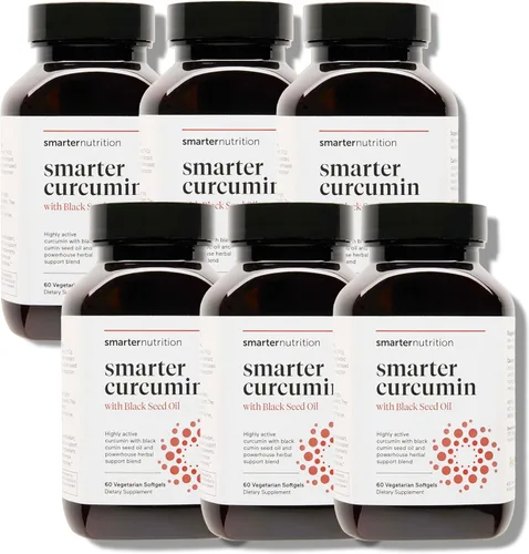 Vista 11 de SMARTERNUTRITION Cápsulas blandas de curcumina – Suplemento vegano de alta absorción de 400 mg de cúrcuma + aceite de semilla negra y jengibre – 95%