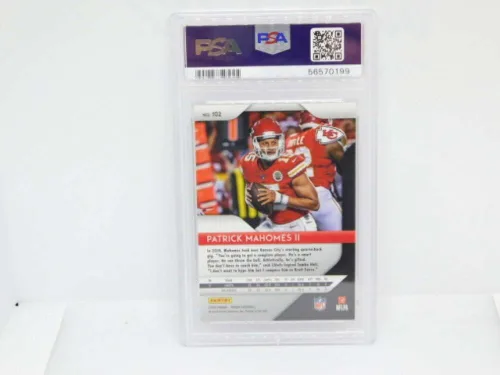 Vista 2 de 2018 Panini Prizm #102 Patrick Mahomes II Kansas City Chiefs MINT PSA 9 Serial Number May Vary
