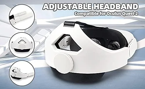 Vista 3 de OOAVR VR Head Strap and VR Face Pad for MetaOculus Quest 2Comfortably and Adjustable Elite Headstrap for Different HeadformStable and Better Balance