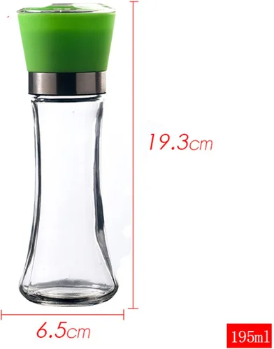 Vista 2 de Molinillo manual de pimienta, molinillo de sal marina de cerámica ajustable y molinillo de pimienta (azul)