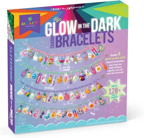 Vista 7 de Craft-tastic — Kit de pulseras de abalorios hinchados para bricolaje — Haz tus propias joyas — A partir de 6 años, 9 pulgadas