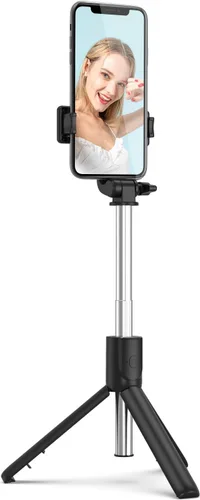 Vista 2 de Tianle Palo selfie, trípode para selfie stick 4 en 1, extensible y portátil, soporte de trípode estable con control remoto inalámbrico desmontable