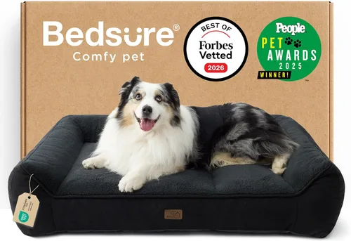 Vista 23 de Bedsure XL Cama ortopédica para perros de tamaño grande - Sofá de cama para mascotas extra grande y cómodo con funda impermeable y lavable, sofá