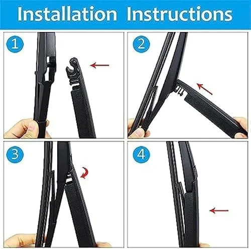 Vista 5 de Limpiaparabrisas trasero y brazo de limpiaparabrisas para Opel Zafira 2011-2019 14" limpiaparabrisas trasero del coche