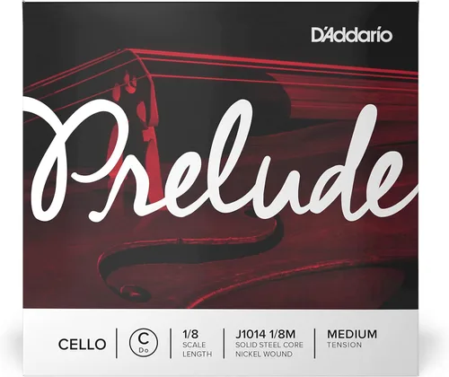 Vista 24 de D'Addario Prelude Cuerda Sol para violonchelo individual, 1/2 de escala, tensión media