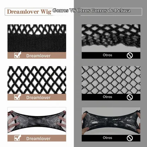 Vista 7 de Dreamlover Red de peluca negra para cabello largo, 2 piezas Negro