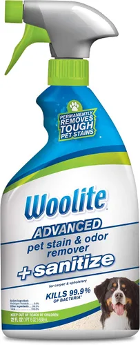 Bissell Woolite Advanced - Removedor de manchas y olores para mascotas + desinfectante, 11521 (22 onzas líquidas)