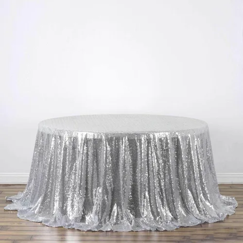Vista 19 de Tableclothsfactory Luxury Collection - Manteles redondos de lentejuelas de 108 pulgadas, color dorado