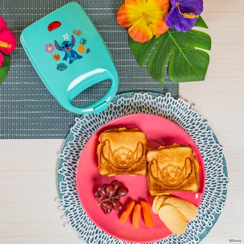 Uncanny Brands Disney Lilo and Stitch Sandwichera Individual - Pequeño Electrodoméstico de Cocina