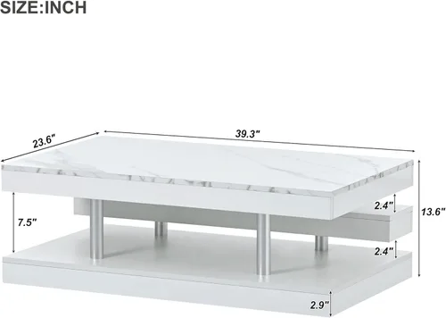 Vista 186 de Mesa auxiliar elevable, mesa auxiliar multifuncional con estantes abiertos, mesa de comedor moderna para sala de estar, oficina en casa (negro #004)