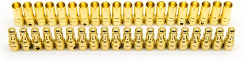 Vista 5 de SpeedyFPV 20 pares de conectores de bala de 0.138 in Banana Plug 60A clasificados macho y hembra