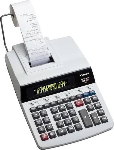 Vista 2 de Canon MP41DHIII Calculadora de impresión de 14 dígitos, 9 pulgadas x 14 pulgadas x 3-1/4 pulgadas, gris