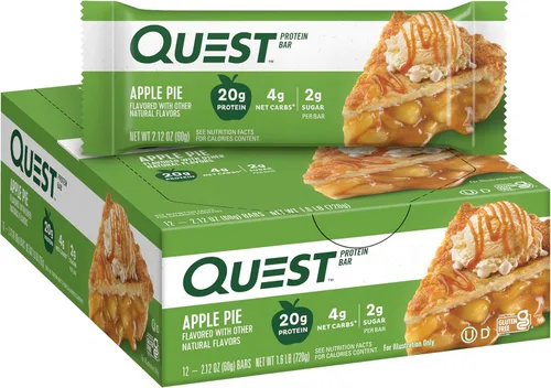 Vista 9 de Barras de Quest Nutrition de mantequilla de cacahuete con chocolate, 20g de proteína, 1g de azúcar, 4g de carbohidratos netos, sin gluten, aptas