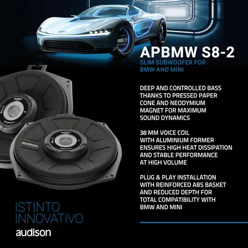 Vista 3 de Audison AP BMW S8-2 Prima Series 8" (200mm) Subwoofer 2Ω para BMW