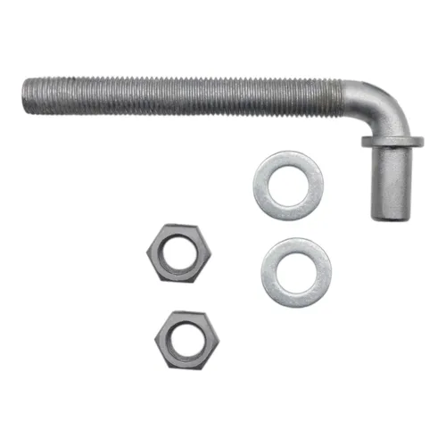 Vista 7 de 2 bisagras de poste de perno en J de 6 pulgadas, bisagra de perno en J de 5/8 pulgadas, tuercas incluidas