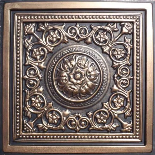 Majesty - Azulejo de techo (24x24 PVC) bronce antiguo