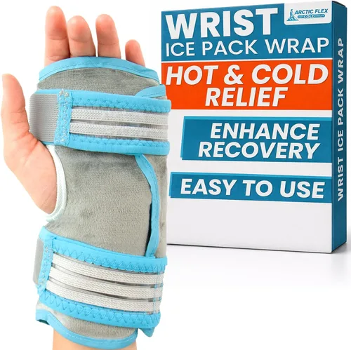 Arctic Flex Bolsa de hielo para muñeca, soporte de terapia de frío y calor para manos, gel suave para aliviar el dolor, artritis reumatoide,