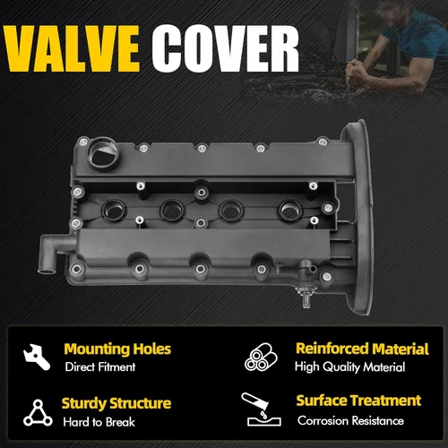 Vista 5 de Cubierta de válvula de motor compatible con Chevy Aveo Optra 2005 Pontiac Wave 1.6L Reemplazo 96473698 96473 964-73-698