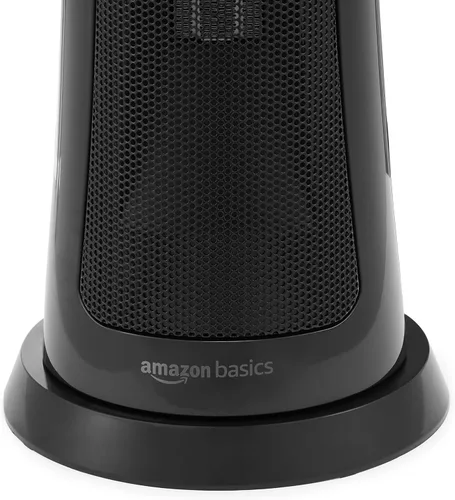 Vista 5 de Amazon Basics Calentador de torre oscilante de 28 pulgadas con protección contra sobrecalentamiento y vuelco, calentamiento rápido, 2 ajustes