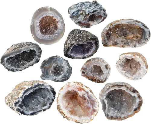 Vista 5 de Rockcloud Natural cruda cristal curativo drusa geoda ágata mineral irregular decoración del hogar espécimen de piedras preciosas