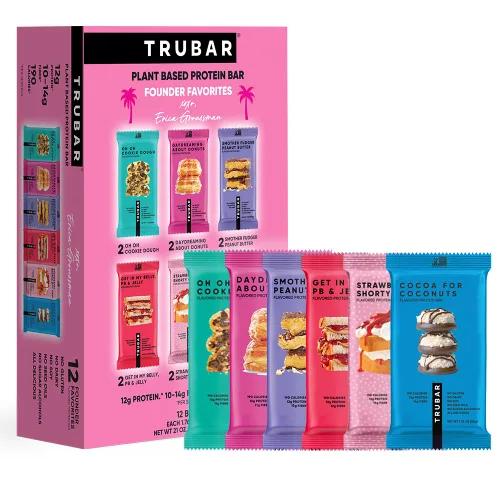 Vista 14 de TRUBAR Barra de proteínas veganas, masa de galleta Oh Oh, sin gluten, proteína a base de plantas, sin lácteos, sin OMG, sin soja, sin alcoholes