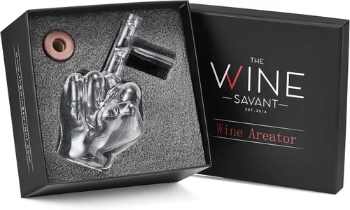 Areadivino Aireador de Vino Italiano, Decantador Aireador, Aireadores en Botella para Vino Tinto y Blanco, Mejora el Sabor de Tus Vinos, Diseño