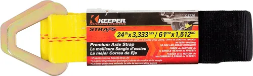 Vista 7 de Keeper – Correa de amarre de eje premium de 2" x 24" con anillos en D - Límite de carga de trabajo de 3,333 libras y resistencia a la rotura