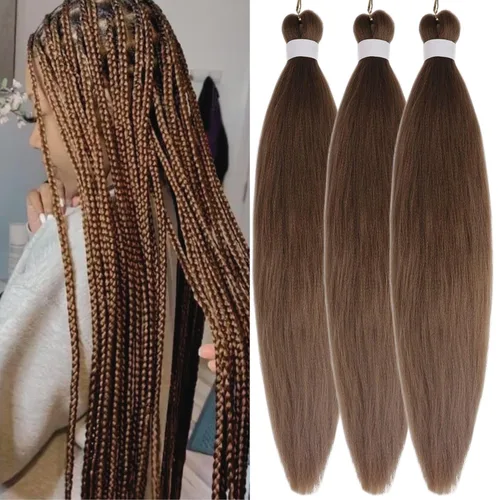 Vista 42 de Extensiones de Cabello para Trenzar Leticia Cabello Sintético Preestirado Yaki Cabello Ez para Trenzar