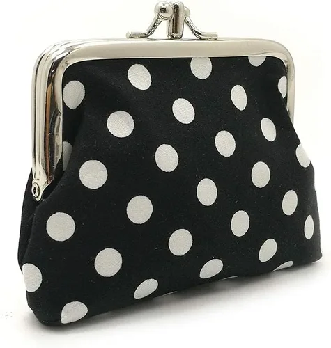 Vista 2 de Monedero con adorable diseño floral y hebilla, bolso vintage de cierre suave