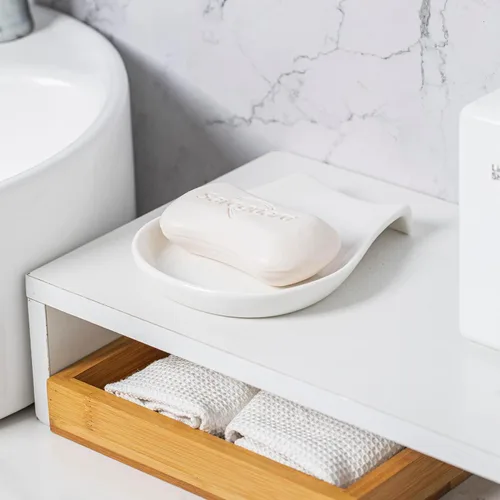 Vista 6 de Reposacharas, Soporte para Cucharas de 4.5 Pulgadas de Porcelana para Encimera de Cocina, Reposacharas Blanco para Estufa, Accesorios de Utensilios