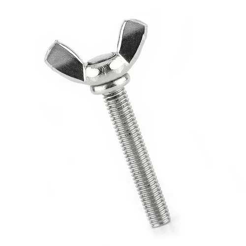 Tornillos de mariposa de ala de acero inoxidable 304 M5, longitud de 1.575 in, 5 piezas, pernos de sujeción de máquina