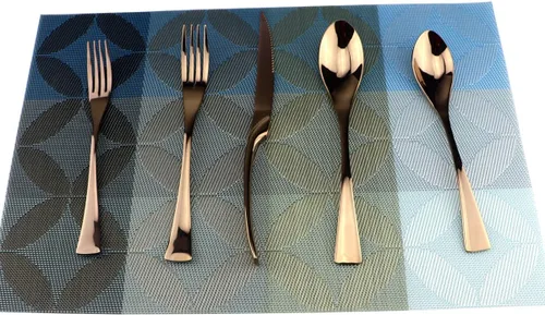 Vista 11 de Juego de cubiertos de acero inoxidable 18/10, cubiertos de cocina, juego de utensilios de cocina, cuchillo para carne, plata pulida con espejo