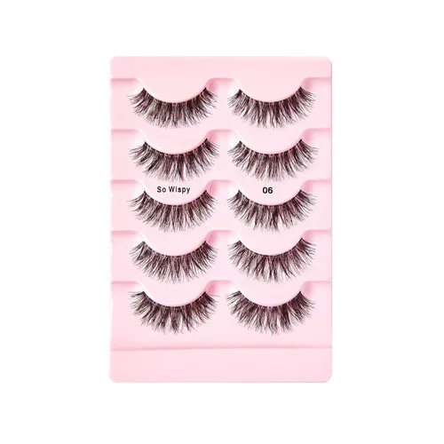 Vista 4 de i•ENVY by KISS So Wispy - Paquete de 5 pares de pestañas (KPEM65) (paquete de 1) estilo natural Wispy hechas con cabello natural