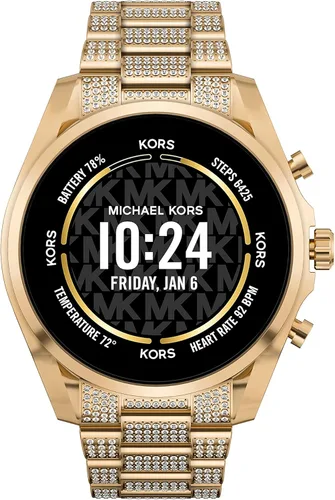 Michael Kors - Reloj inteligente con pantalla táctil Gen 6 con altavoz, frecuencia cardíaca, oxígeno en la sangre, GPS, pagos sin contacto y