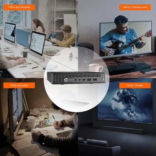 Vista 5 de HP Mini PC EliteDesk 800 G2 Micro escritorio, i7 6700 Quad Core hasta 4.00GHz, 32GB DDR4 1TB SSD, AX210 WiFi 6E incorporado + Bluetooth 5.2, HDMI