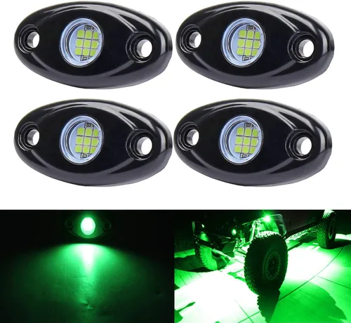 Vista 11 de Luces ledes Rock púrpura rosa con 4 cápsulas de neón de 12 V, kit de debajo de la carrocería, cúpula de arrastre, lámpara de rueda exterior