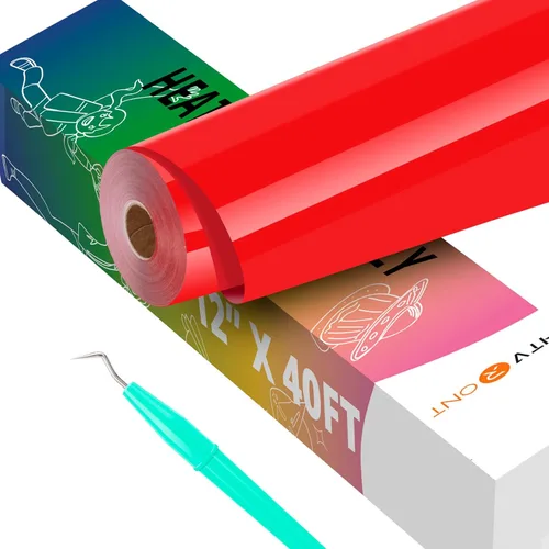 Vista 53 de HTVRONT - Rollos de vinilo HTV de transferencia de calor, de 30,5 cm x 6,1 metros para camisetas, vinilo para planchar para todas las máquinas