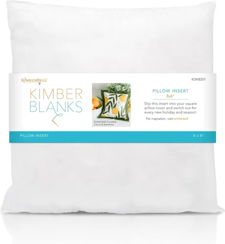 Kimberbell Forma de almohada: 8" x 8", algodón de polipropileno, apto para planchar y lavable a máquina, par con compañeros de banco y almohadas de