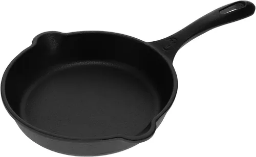 Vista 7 de Victoria Seasoned - Sartén de hierro fundido con mango largo, Negro