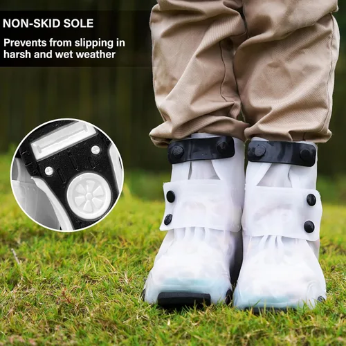 Vista 32 de Cubiertas para zapatos de lluvia para niños, impermeables, para niños y niñas, reutilizables