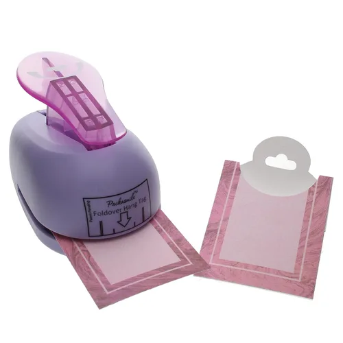 Vista 8 de Etiqueta colgante plegable/perforador de exhibición