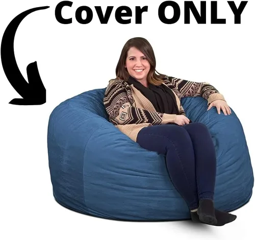 Vista 3 de ULTIMATE SACK 4000 (4 pies) Funda para silla puff en varios colores solo funda (4000, piel negra)