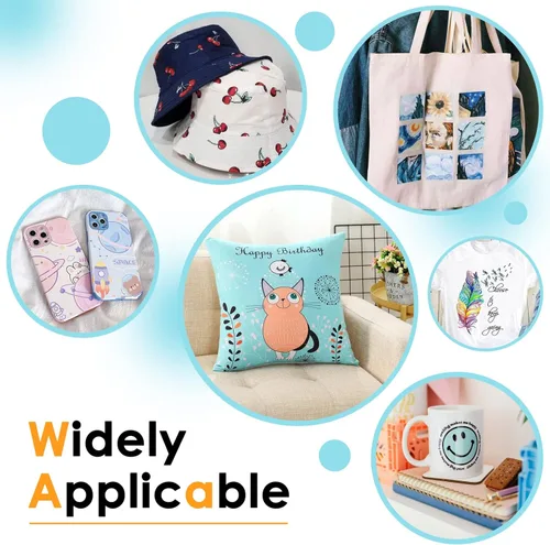 Vista 6 de HTVRONT Papel de sublimación de 8.5 x 11 pulgadas, 30 hojas de papel de transferencia de sublimación compatible con impresora de inyección de tinta