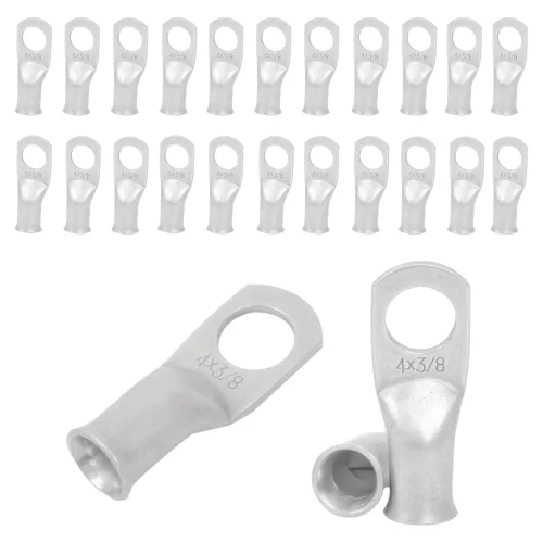 Vista 42 de 1/0 AWG 1/2" Stud (10 piezas), terminal de anillo de batería resistente, conectores calibre 0, lengüetas de alambre, terminales de anillo de cobre