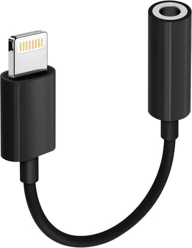 Vista 18 de Paquete de 3 adaptadores Lightning a conector de auriculares de 0.138 in con certificación MFi de Apple, para iPhone, adaptador auxiliar