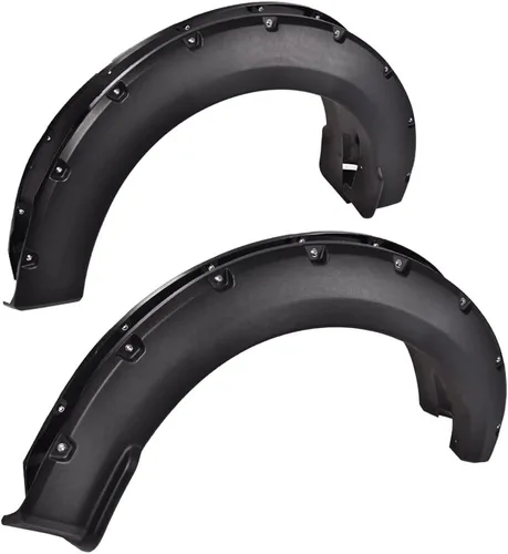 Vista 15 de PIT66 Guardabarros, compatibles con Ford F150 2004-2008 (no para Heritage), juego de 4 bengalas de ruedas estilo texturizado remachadas de bolsillo
