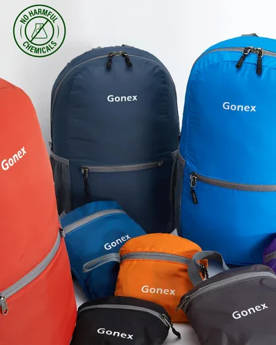 Vista 7 de Gonex Mochila Ultraligera Plegable de 20L, Práctica, Plegable para Camping, Viajes al Aire Libre, Ciclismo, Mochila Escolar